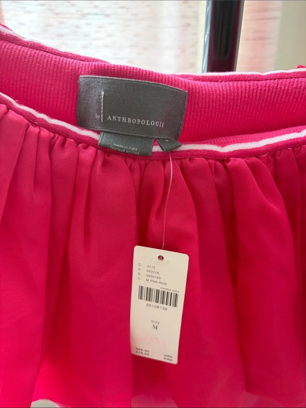 NWT Anthropologie Fuchsia Off-Shoulder Ruffle Top